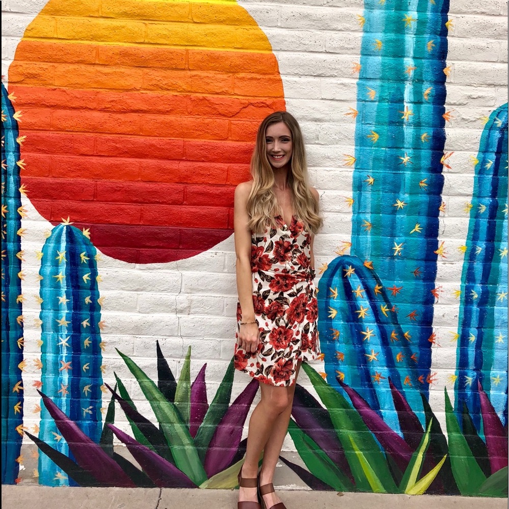 Free People strapless mini dress
